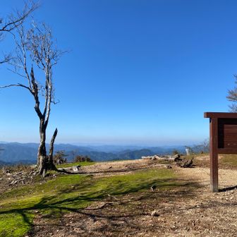 峰床山山頂
970ｍ 二等三角点
皆子山に次いで京都府第２位の標高
広々としています。