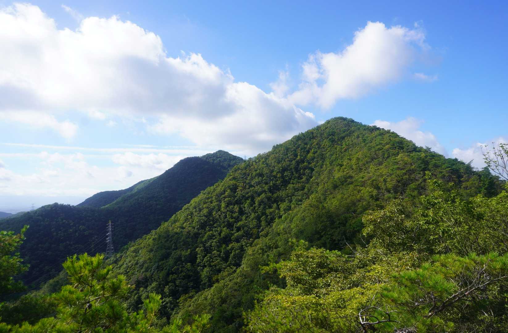 藍本駅-虚空蔵山登山口-虚空蔵山-八王子山-大谷山-草野駅 縦走コースの写真