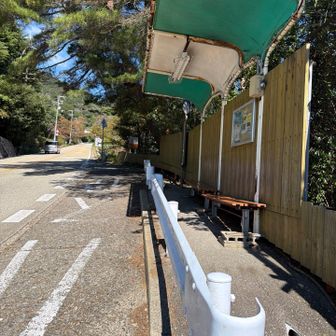 バス停の近くの養鶏場の近くにお手洗いもありました