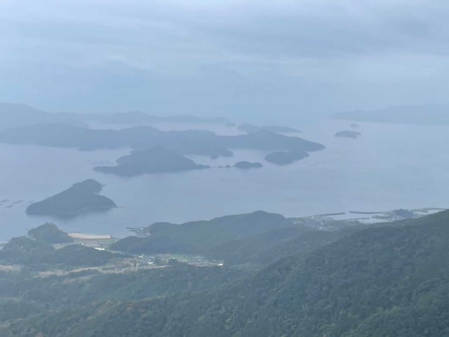 八代海。霞んでいました。