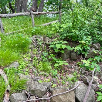 何かの遺構らしき場所。後で見た看板には烽火所跡とあった