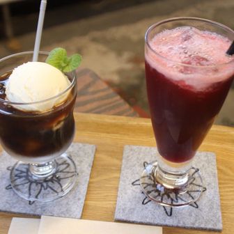 コケモモジュース🥤とコーヒーフロート
