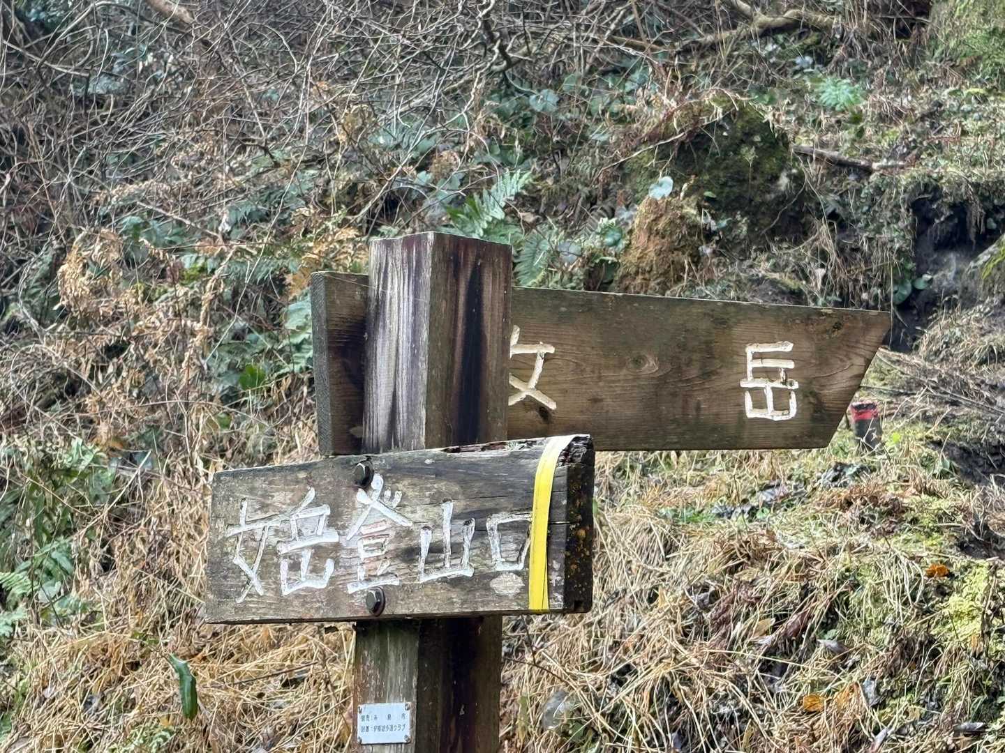 がれ場を３０分近く歩いて
やっと登山口