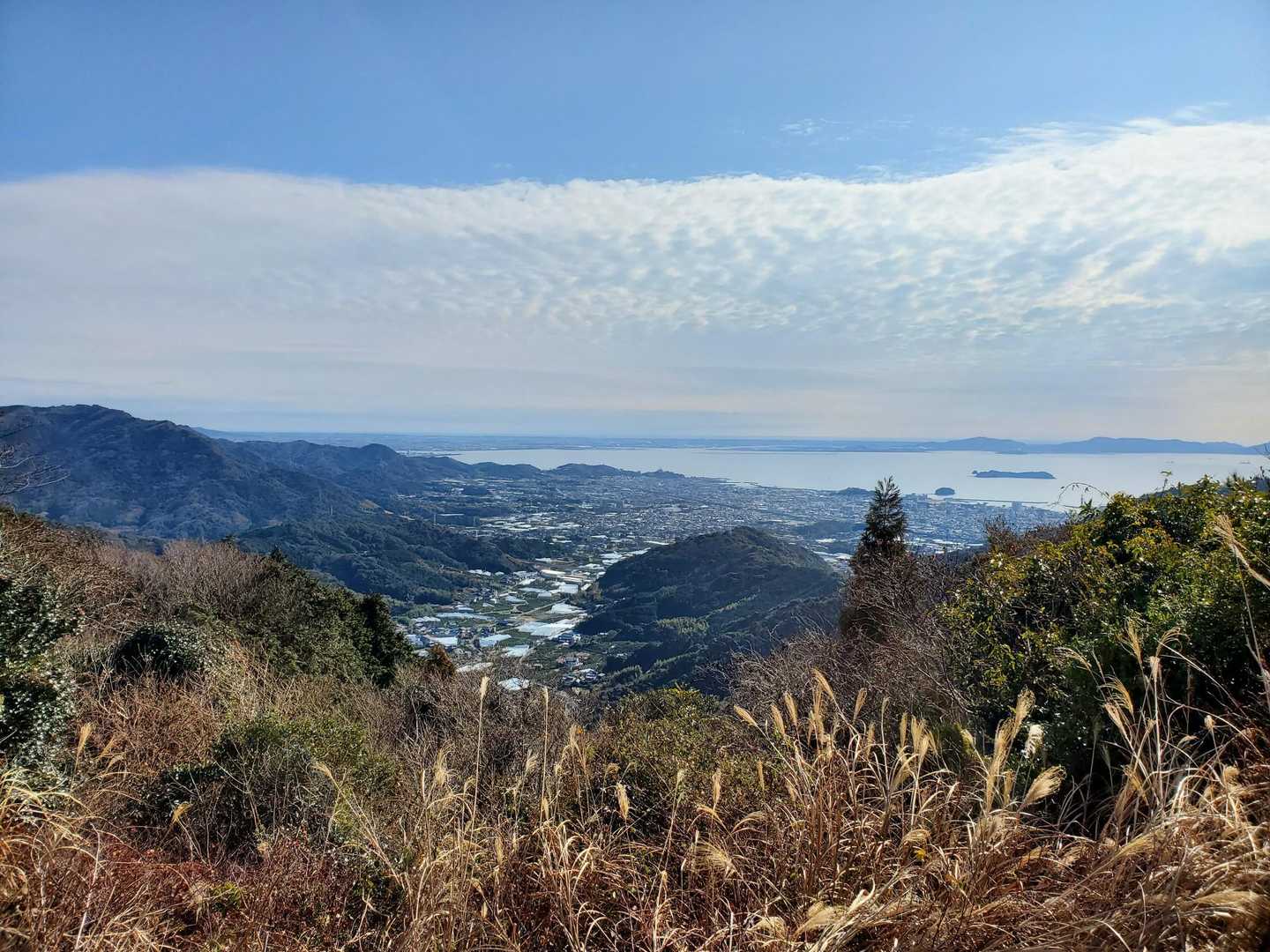 三河湾、渥美半島まで良く見えました✨
竹島小さくみえます。