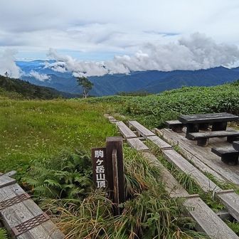 山小屋から素晴らしい眺望