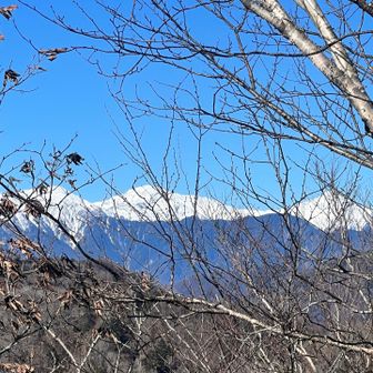白峰三山(北岳、間ノ岳、農鳥)
ここから標高の1、2、3が見えるんだね