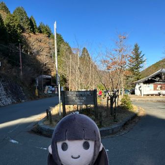 ヤビツ峠にゃ〜😸丹沢ブルーにゃ〜。
今回エクイビウムを履いてきたので、滑りにくいけど足は重いにゃ。表尾根を歩き切れますように🐱