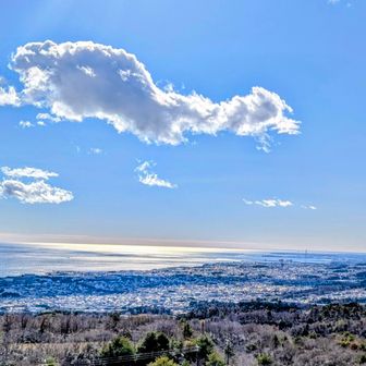 助川山から太平洋
・日立市と日立港