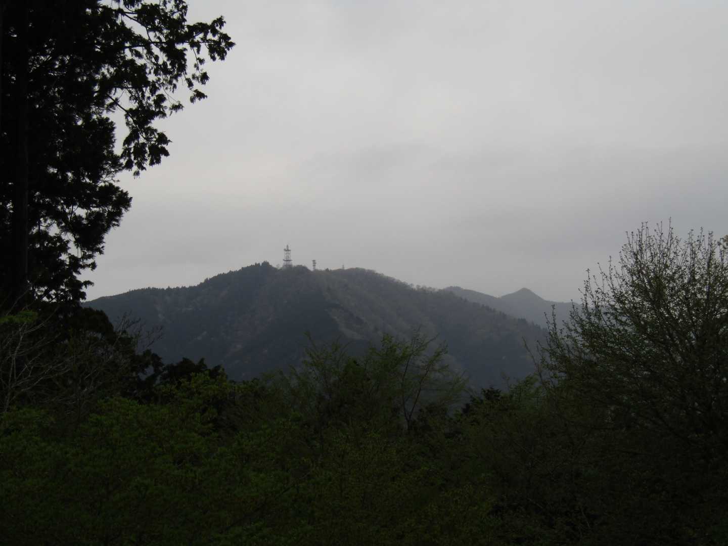 大山。右のとんがりは突先山ですね。
ここも歩く計画でした。