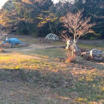 下山ルートに恐竜が転がっていました