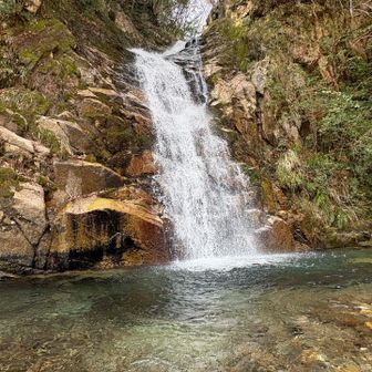 長尾滝
渓流沿いを歩いて下山します。