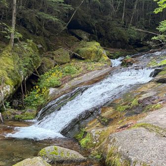水量たっぷり　滑らかな滝🌊
さすがにココに4時間は居ない😅