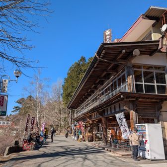 いつもなら下山ですが、表参道行ってもバスないのと行きのバスがやたら混んでたので山頂からバスに乗ることに（正解）