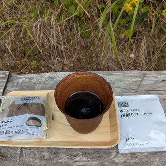 記念すべき一杯目はコーヒーにしました。もちろんその前にお水も飲んでます。