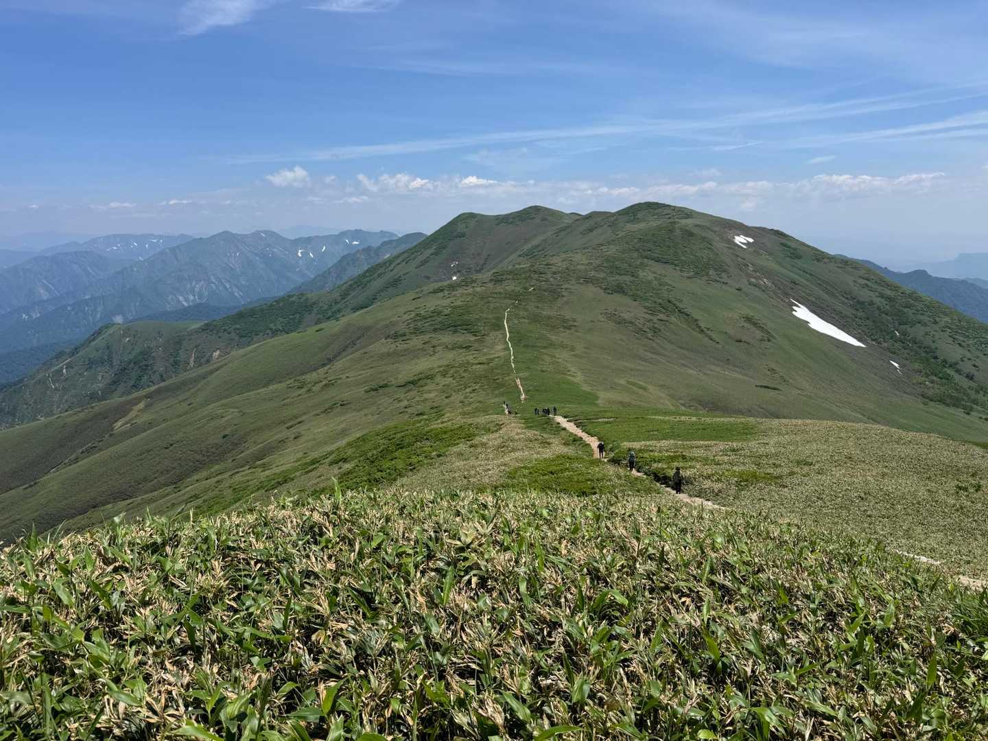 平標山ピークから仙ノ倉山方面