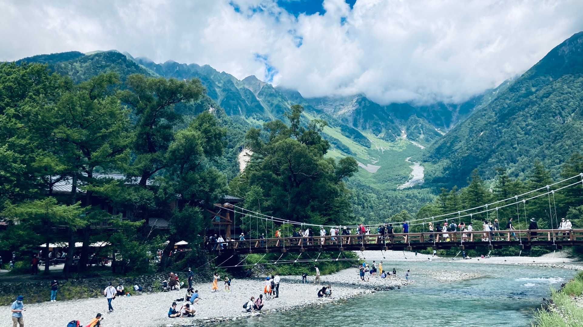 上高地バス停-河童橋-徳沢登山口 縦走コースの写真