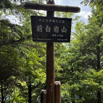 前白岩山到着。
あとひと山、頑張りましょう。