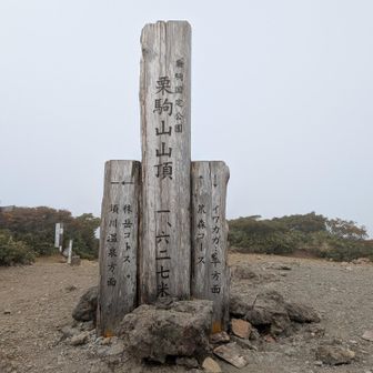 　再び、栗駒山山頂。風も強くなってきました。