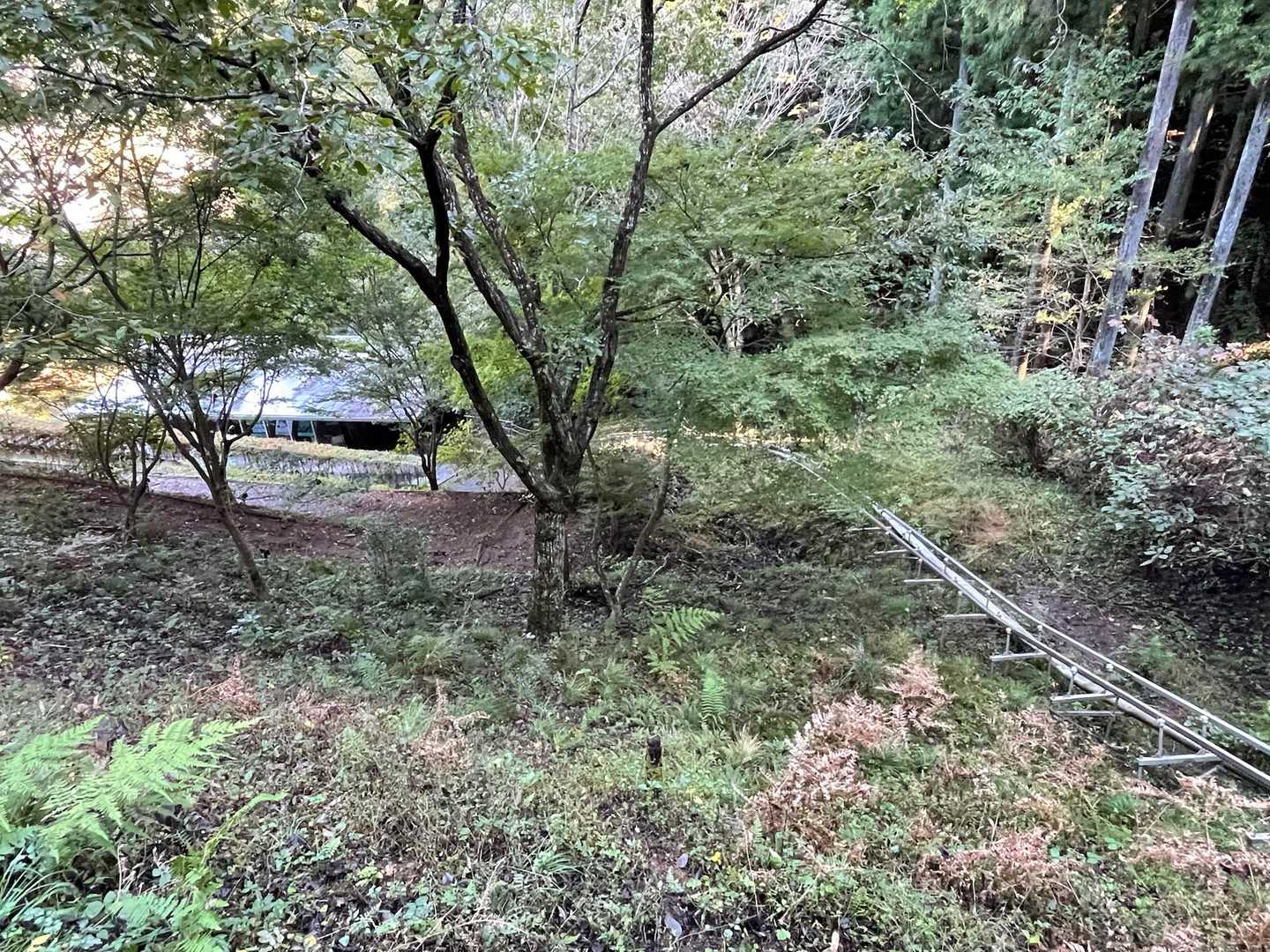 先程の建物からレールが伸びていますね