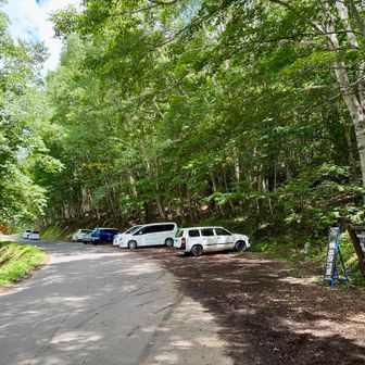 下山、駐車場は路駐も含め沢山停めれます。