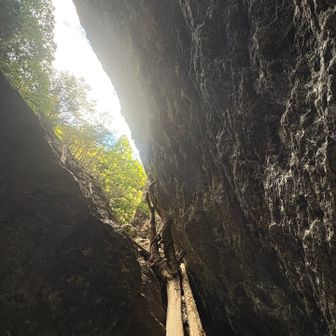 帰りに鬼岩の隙間覗いてみました