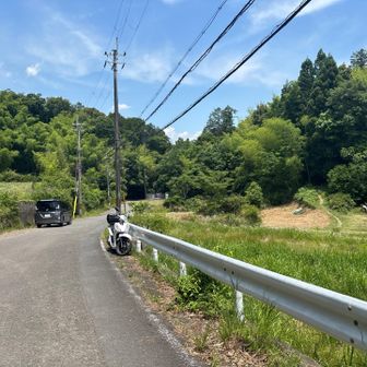 更に歩いて高原テニスクラブの横手を過ぎて少し歩くと、ポンポン山方面への分岐点です。ここは山崎から希望が丘まで歩いたときに通ったところで、見覚えがあります。