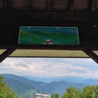 何とかロープウェイ最終には間に合うので展望台の三座同定をする