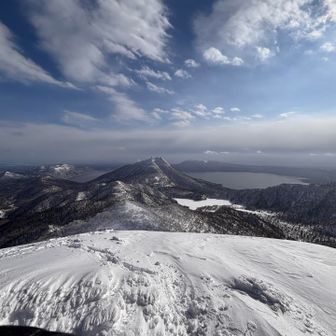 山頂からのエニー支笏湖も🤩バッチリ👍