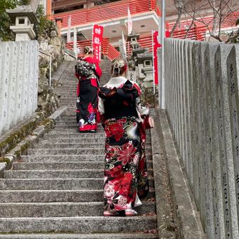 二十歳のお祝いのお詣りかな👘
振袖姿の女性がちらほらといらっしゃっしゃいました。