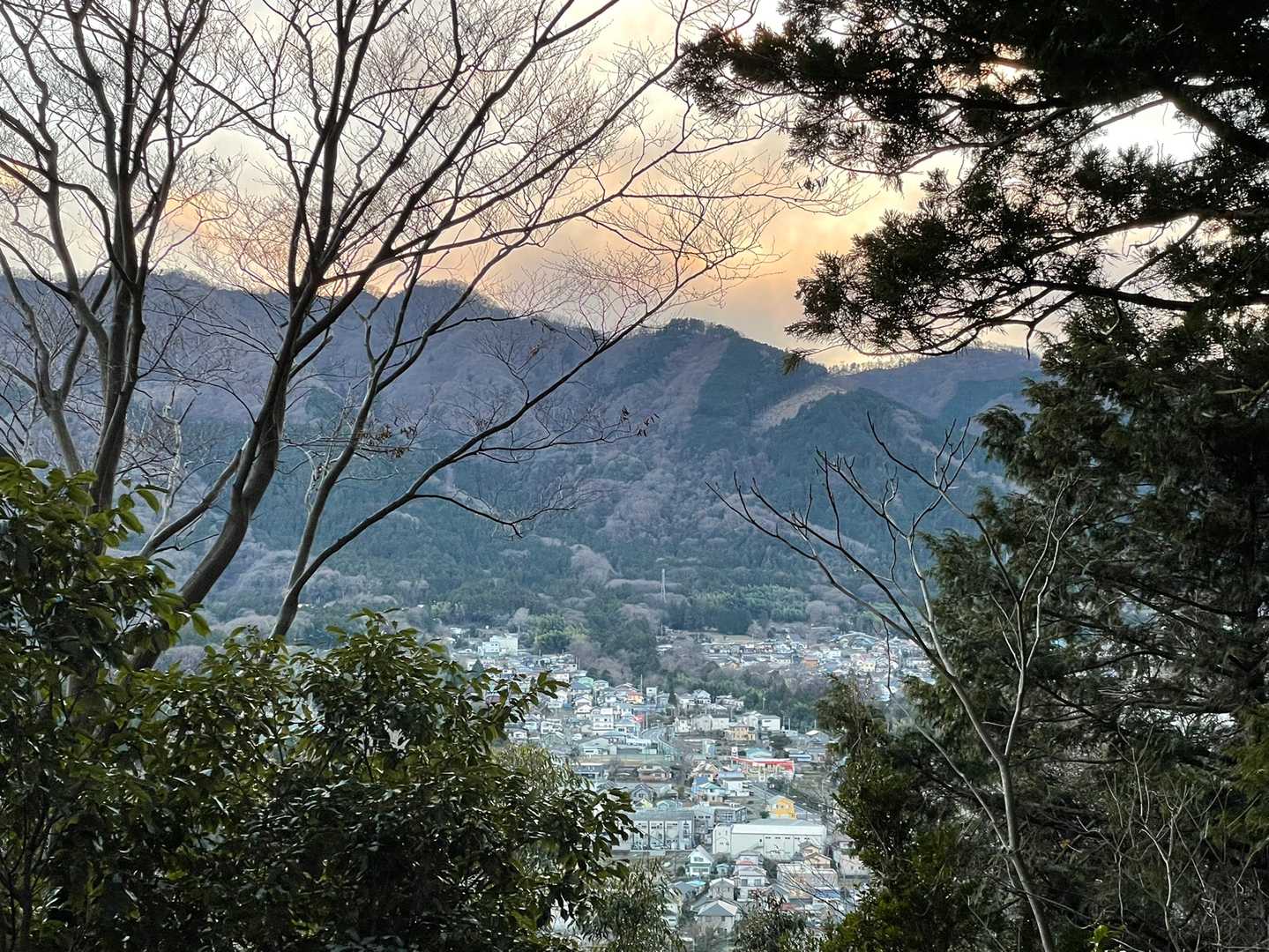 正面に、仏果山・高取山が見えます😇
