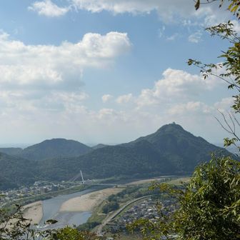 金華山と鵜飼大橋