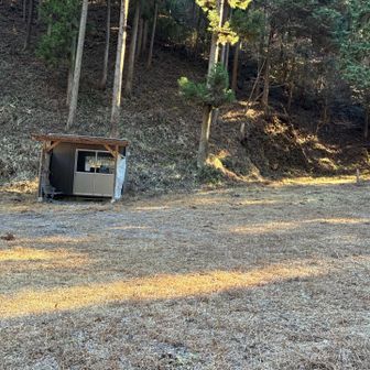 小屋の裏手から鶏足山へ。
