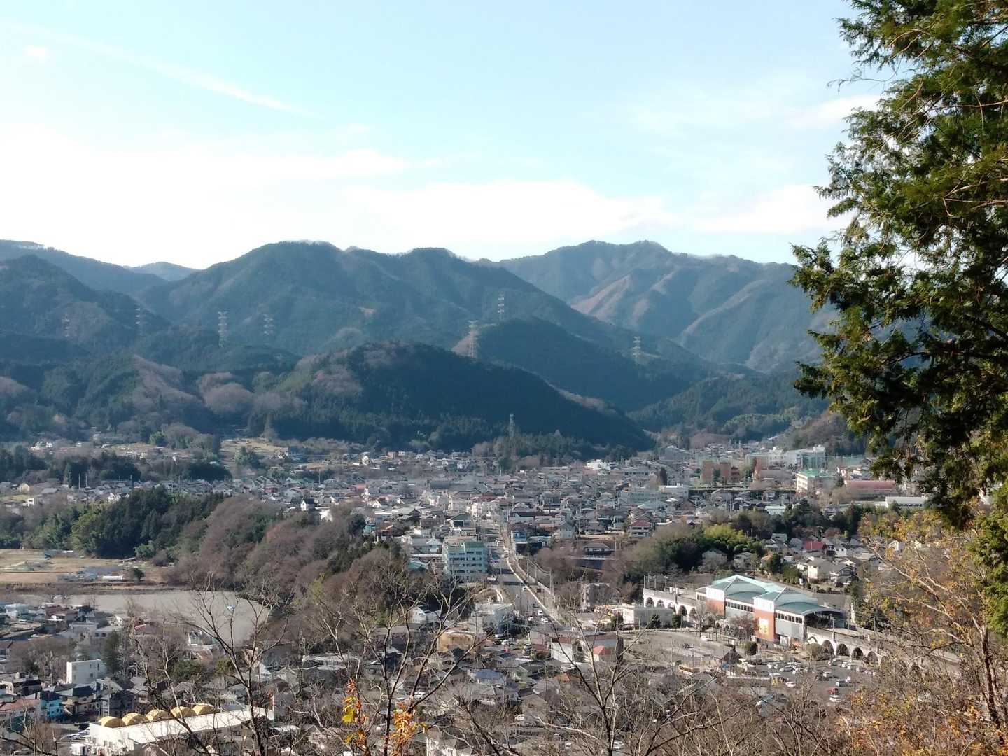 下山途中の展望
右下に武蔵五日市駅が見える。