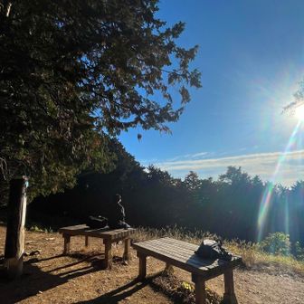 ベンチが沢山あって良い山頂です😊

先を急ぎ過ぎても勿体無いので、ここでコーヒーブレイク☕︎