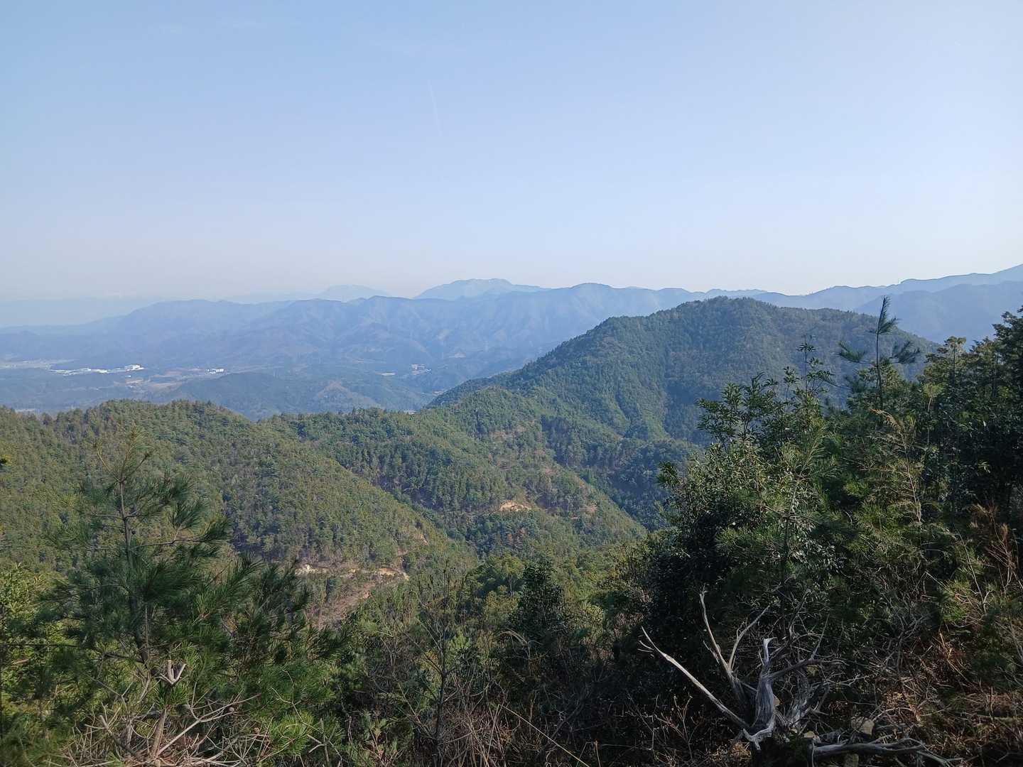 目前に八ッ尾山。時間も早いし、遠いけど行くか～