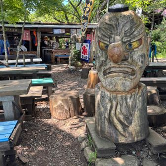 小仏城山に来るといつも天狗さんに👺挨拶します　いつもありがとうございますお疲れ様です