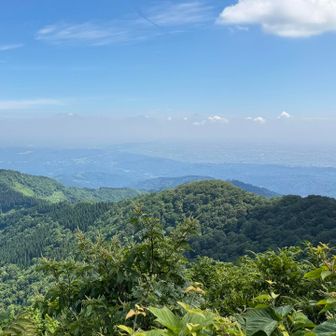 おわら風の盆で有名な八尾、その向こうに富山市👀
さすが小学校の校歌に歌われるほど立派なお山、牛嶽でした👏