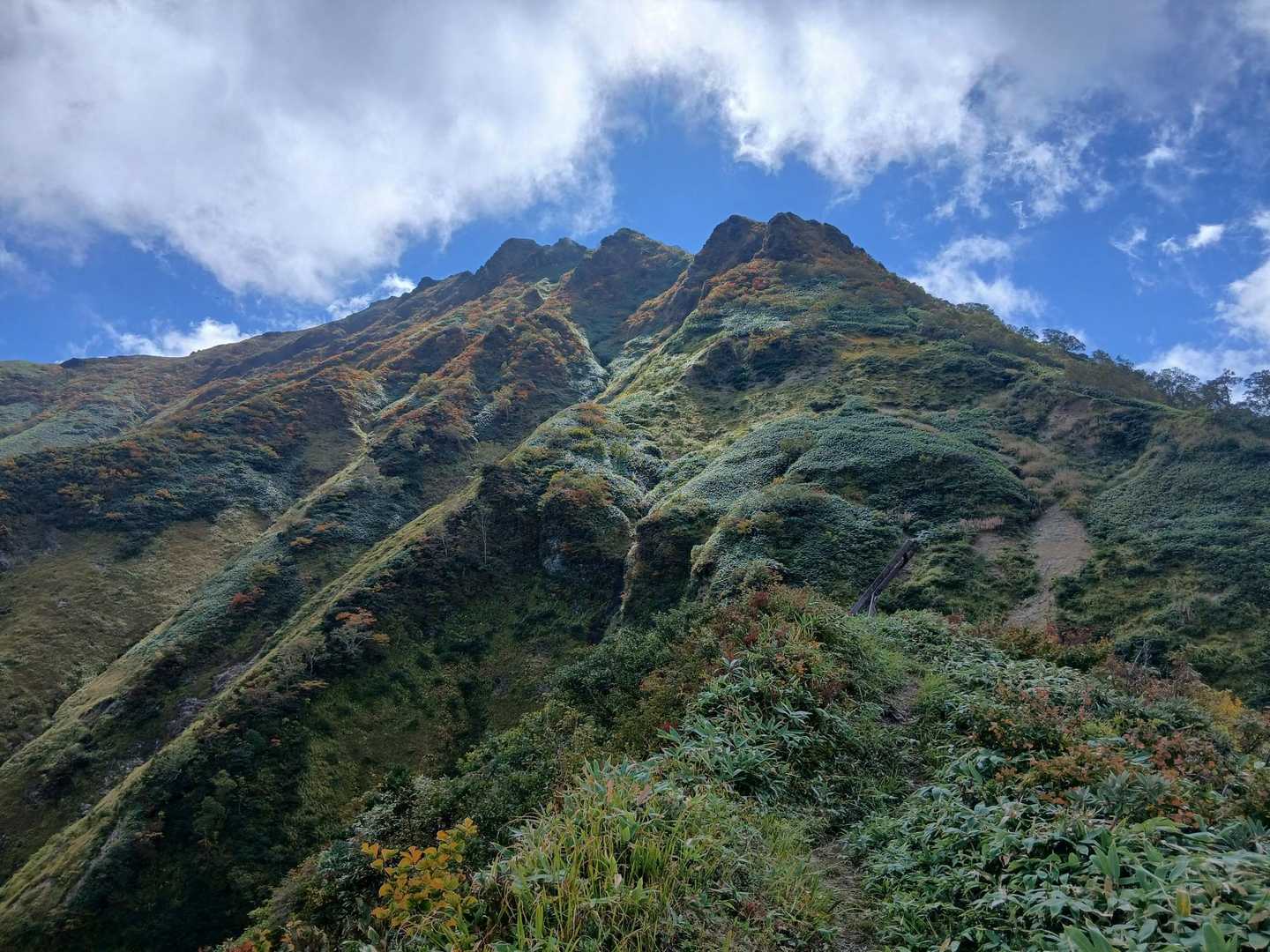 万太郎山が近づきこの辺から険しくなって来る