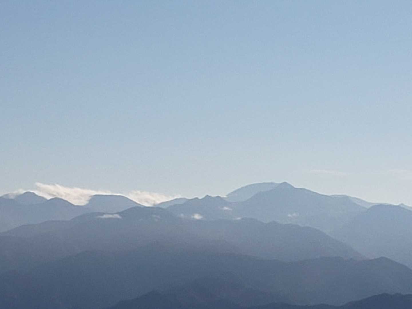 横手山、笠岳方面