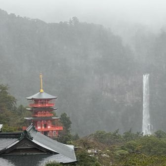 三重塔と那智の大滝が
一緒に見れる場所