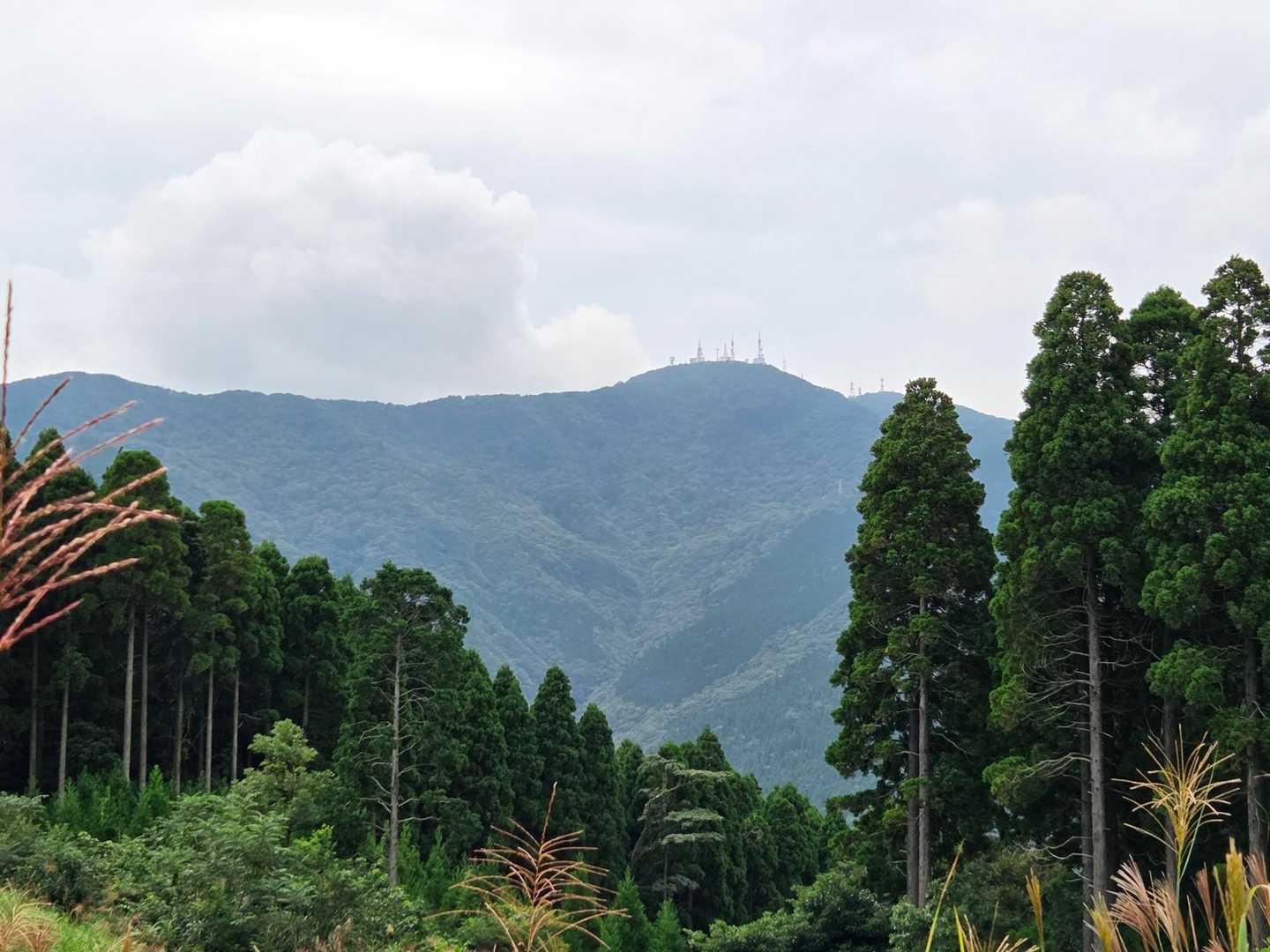 行きには見えていなかった鰐塚山