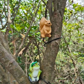 🐿️＆🐸小動物で賑やか😊
