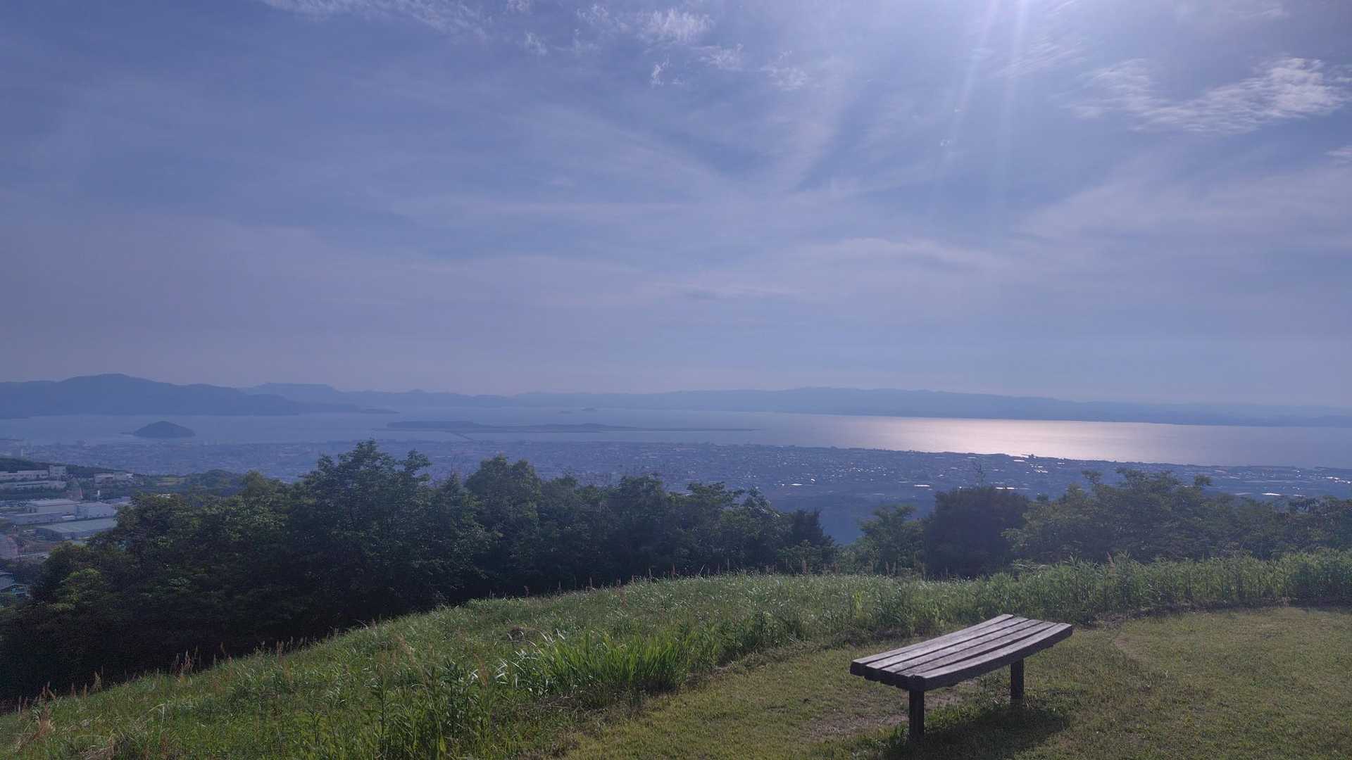 いい景色です。長崎空港も見えます