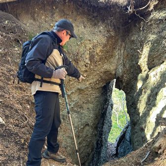縦走しながら「地割」の入口に到着しました♪