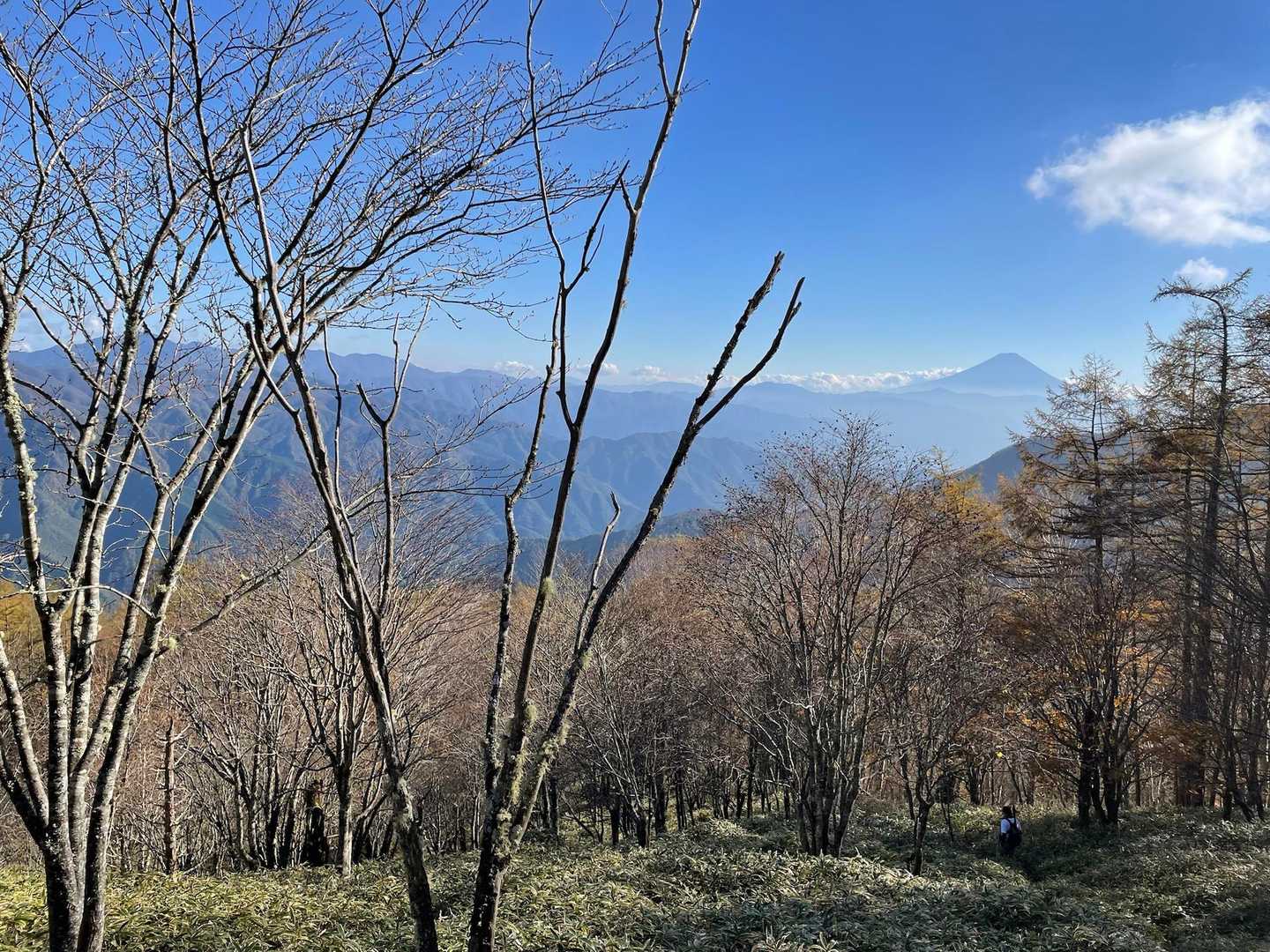 乾徳山登山口-乾徳山-笠盛山-黒金山-牛首のタル-黒金山登 周回コースの写真
