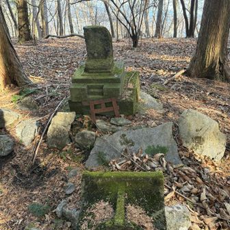 屋根が落ちた石祠の感じです