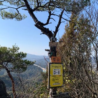 そんなこんなで無事堂山登頂🙌
今日も人肌おにぎり作戦は大成功🍙
と言っても今日は全然寒くなかったので、座ってゆっくり休憩しちゃいました
…と、そこへ団体さんの先頭集団が到着‼️😱
こんな狭い山頂に30人来るの⁉️