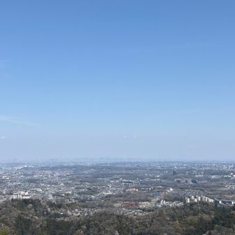 かすみ台からの関東平野､遠くまで見える。