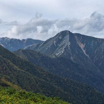 常念岳、左は大天井？