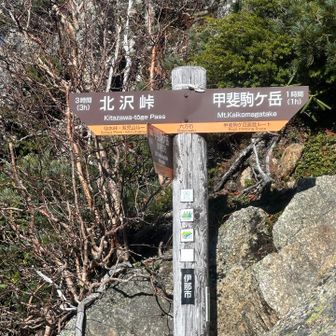 直登と巻道の分岐